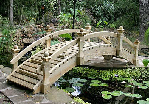 10' High-Rise Low Rail Garden Bridge
