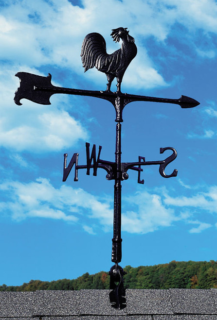 30" Rooster Accent Weathervane - Black