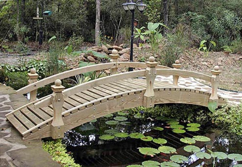 6' Low Rail Garden Bridge