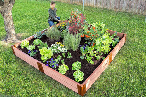 Tool-Free Classic Raised Garden Bed  8' x 8' x 11"  (2" profile) Sienna