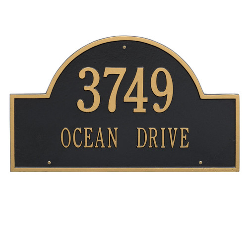 Arch Address Plaque 24L x 14H (2 Lines)