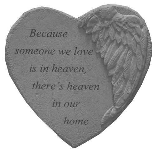 Because Someone...Winged Heart Memorial Stone