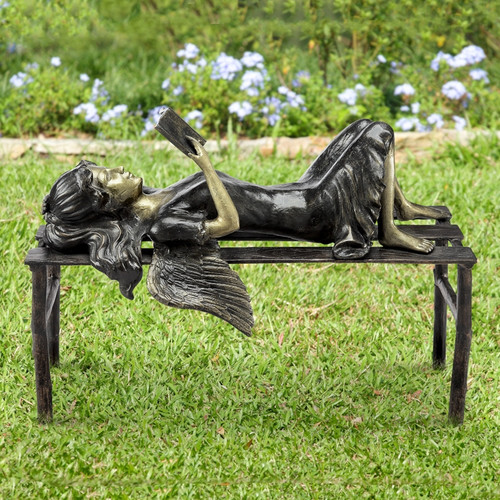 Reading Angel Garden Sculpture 22"W