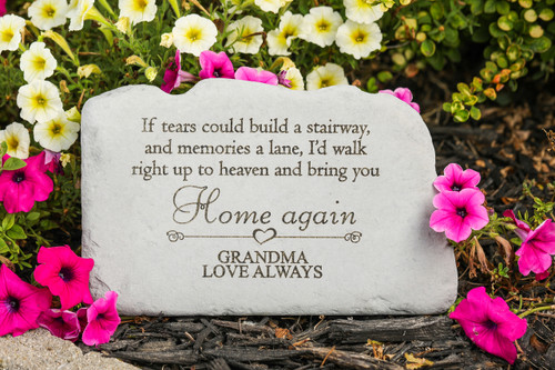 "If tears could build a stairway..." Personalized Memorial Stone 11" x 7"