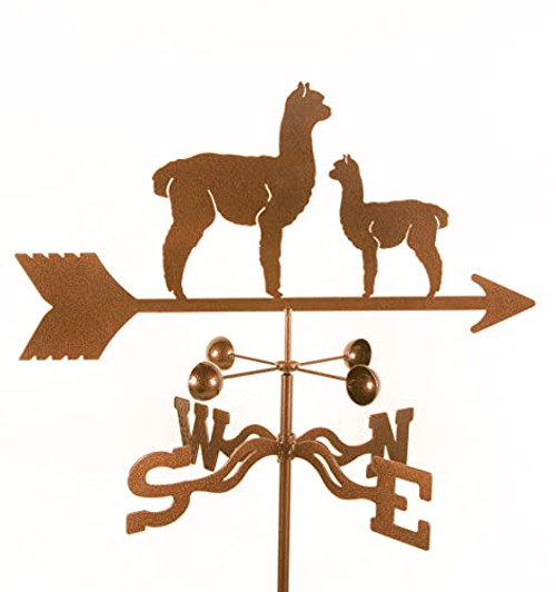 EZ Vane Alpaca and Baby Weathervane 21 Inch Wide Roof Mount