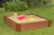 Tool-Free Classic  4ft. x 4ft. x 11in. Composite Square Sandbox Kit  (2" profile) Sienna
