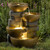 Pots Water Fountain with LED Light 18"H
