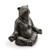 Contented Yoga Bear Aluminum Garden Sculpture 12"H