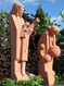 Both Statues together in Terra Cotta Finish