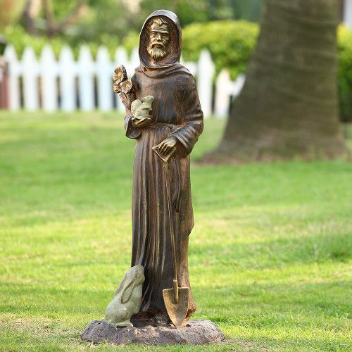 St. Francis and Friends Aluminum Garden Sculpture 28"H Exterior Accents