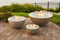 12", 20", 30" Cove Fire Pit Bowls Shown together.  See FC411 and FC413.