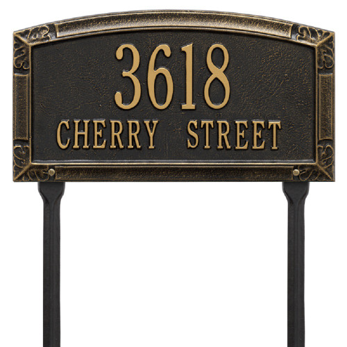 Worthington Standard Lawn Address Plaque 14"W x 9.25"H (2 Lines