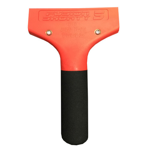 5" Fusion Shorty 3" Handle Grip Squeegee Orange Handle