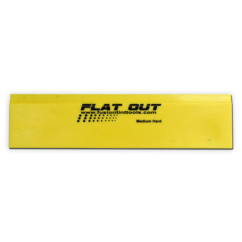8" Yellow Flat Out Squeegee Blade - Square w/Beveled Edge Tip - Hard