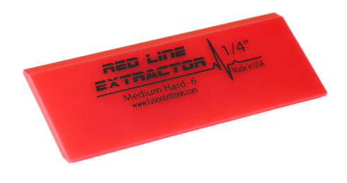 5" Red Line Square Extractor 1/4" square w/double beveled edge squeegee Blade