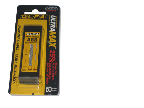 Blades 13-Pt Olfa Ultra Max Carbon Steel Snap Off - 50 Pk