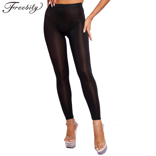 Women High Stretch Ultra Soft Leggings Ice Silk Shiny Yoga Pants Elastic Sexy Slim Pants Transparent Breathable Comfort Leggings Women High Stretch Ultra Soft Leggings Ice Silk Shiny Yoga Pants Elastic Sexy Slim Pants Transparent Breathable Comfort Leggings