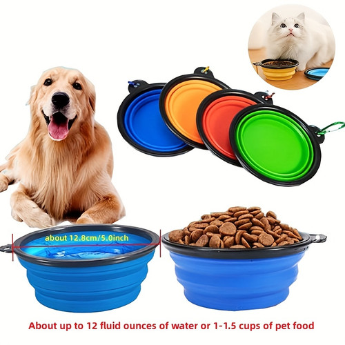 Portable Pet Food Bowl  Durable TPR Bowl  Cat and Dog Food Pet Silicone Collapsible Bowl Portable Travel Outdoor Water Food Bowl Portable Pet Food Bowl  Durable TPR Bowl  Cat and Dog Food Pet Silicone Collapsible Bowl Portable Travel Outdoor Water Food Bowl