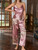 Ladies Floral Print Camisole with Pants Exquisite Print Design Showcasing Romantic Charm Perfect for Various Occasions