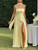 Strapless Off-shoulder Sexy Maxi Dress For Women Gown Patchwork Scarf Collar Thigh High Split Club Party Long Dress Strapless Off-shoulder Sexy Maxi Dress For Women Gown Patchwork Scarf Collar Thigh High Split Club Party Long Dress