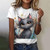 Summer Women's T Shirt 3d Cat Print Fashion Elegant Temperament Short-Sleeve Streetwear Popular Female Oversized Clothing Summer Women's T Shirt 3d Cat Print Fashion Elegant Temperament Short-Sleeve Streetwear Popular Female Oversized Clothing