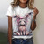 Summer Women's T Shirt 3d Cat Print Fashion Elegant Temperament Short-Sleeve Streetwear Popular Female Oversized Clothing Summer Women's T Shirt 3d Cat Print Fashion Elegant Temperament Short-Sleeve Streetwear Popular Female Oversized Clothing