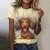 Summer Women's T Shirt 3d Cat Print Fashion Elegant Temperament Short-Sleeve Streetwear Popular Female Oversized Clothing Summer Women's T Shirt 3d Cat Print Fashion Elegant Temperament Short-Sleeve Streetwear Popular Female Oversized Clothing