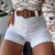Summer Office Lady Shorts High Waist Solid Color Back Zipper Skinny Hot Pants Fashion Slim Suit A- line Women Shorts Streetwear Summer Office Lady Shorts High Waist Solid Color Back Zipper Skinny Hot Pants Fashion Slim Suit A- line Women Shorts Streetwear