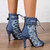 Rubber Sole Latin Dance Boots Sexy Modern Shoes Dance High-heeled 6-8cm Sandals Lace-up Hollow Belt Buckle Fashion Square Denim Rubber Sole Latin Dance Boots Sexy Modern Shoes Dance High-heeled 6-8cm Sandals Lace-up Hollow Belt Buckle Fashion Square Denim