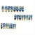 24pcs Ballet Style Fake Nails, Retro Blue and Golden Three-dimensional Flower Wearable Nail Art Set with Court Style Gemstone Embellishments, Long Length White Fake Nail Tips, Press On Nail For Women/, Nail Tip, Fake/false Nail Tip, Fake Nail, Nail W 24pcs Ballet Style Fake Nails, Retro Blue and Golden Three-dimensional Flower Wearable Nail Art Set with Court Style Gemstone Embellishments, Long Length White Fake Nail Tips, Press On Nail For Women/, Nail Tip, Fake/false Nail Tip, Fake Nail, Nail W