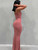 Women's Peach Hip Slim Sling Dress Women's Peach Hip Slim Solid Color Sling Dress