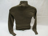 GI MILITARY BROWN MENS 100% ACRYLIC SWEATER OD 5 BUTTON WOOLY TOP JEEP KNITTED