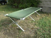 USGI MILITARY CAMPING COT HEAVY DUTY FRAME SLEEPING BED OD GREEN FOLDING (USED)