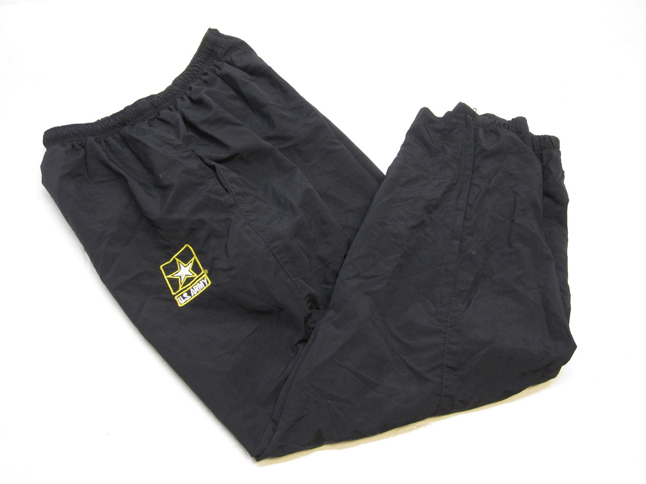 US ARMY BLACK/GOLD COLD WEATHER PT PANTS MEDIUM/REGULAR PTs a2