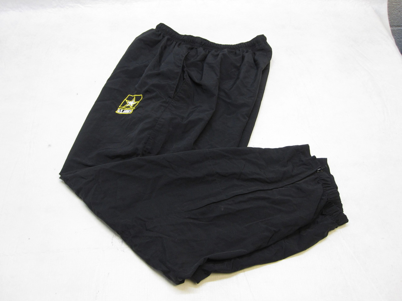 US ARMY BLACK/GOLD COLD WEATHER PT PANTS MEDIUM/REGULAR PTs a2