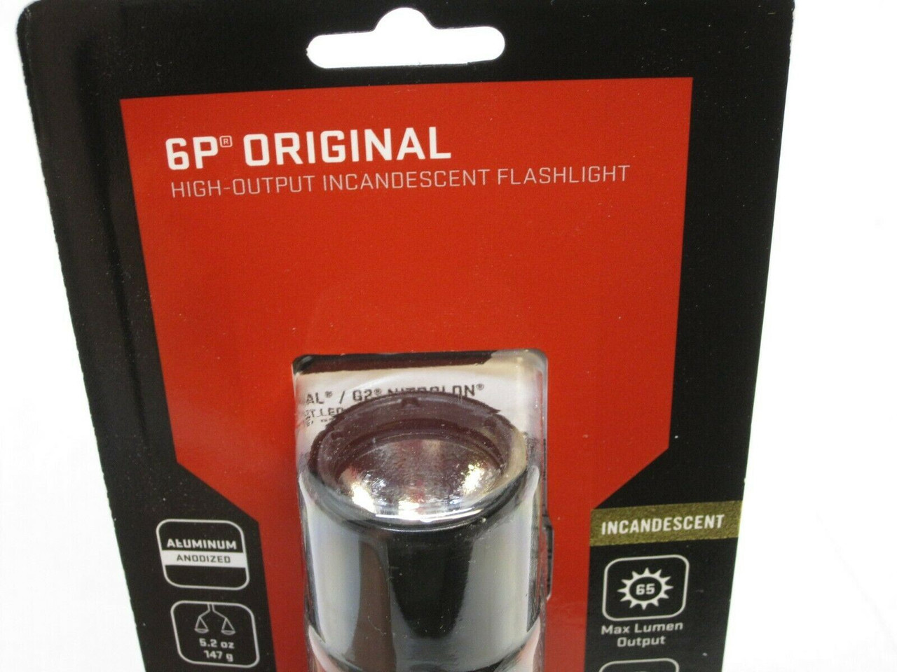 NEW SUREFIRE ORIGINAL CLASSIC 6P INCANDESCENT 65 LUMEN HANDHELD FLASHLIGHT XENON