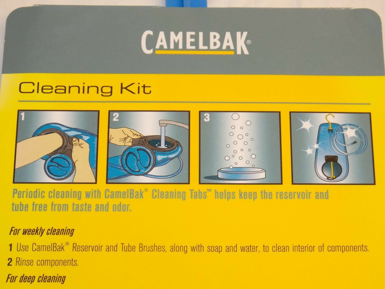 CAMELBAK CLEANING KIT HYDRATION SYSTEM WATER BLADDER SCRUB BRUSHES DRYER /& TABS