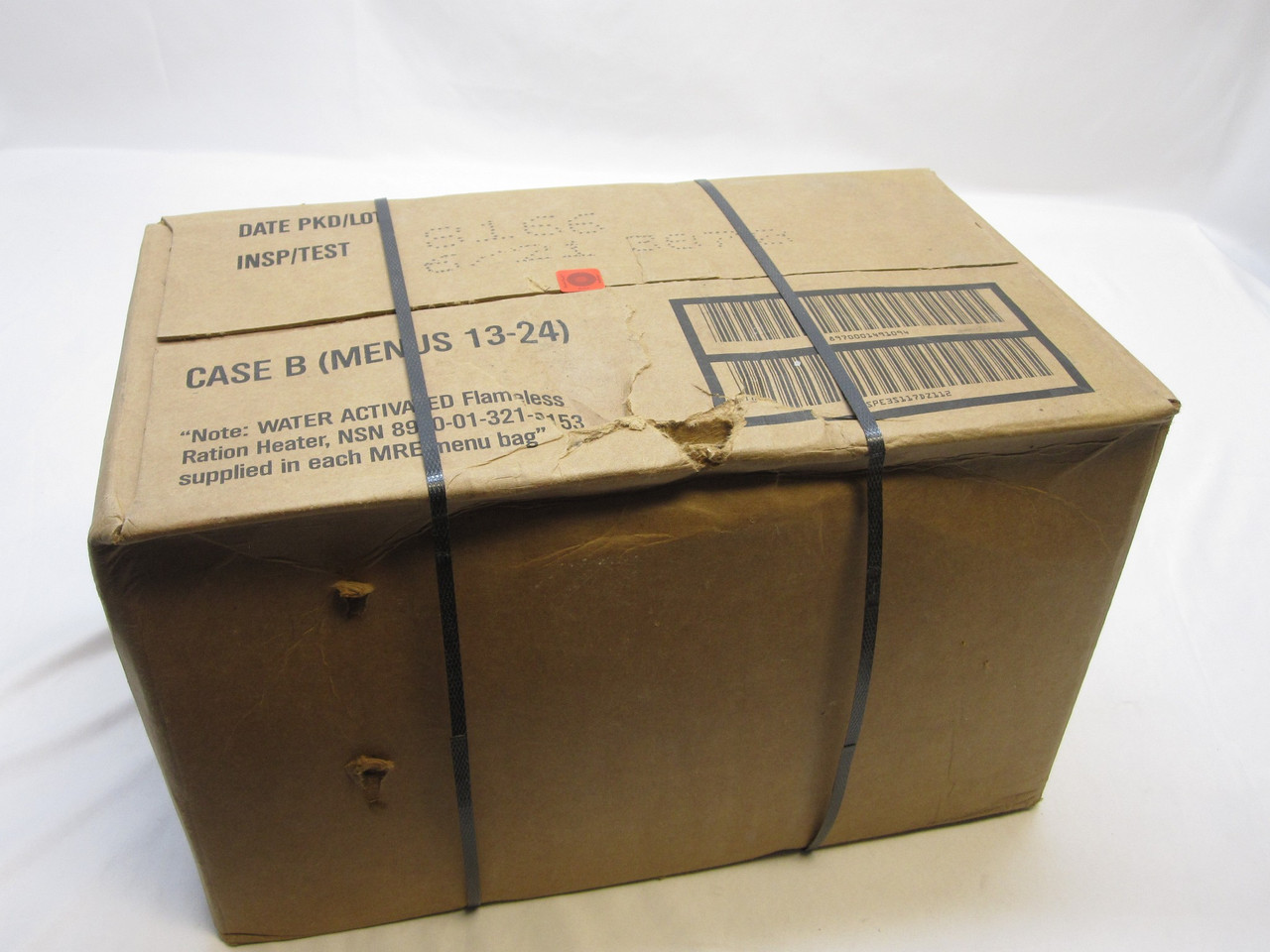 (1) CASE MEALS READY TO EAT MRE CASE B MENU 13-24 MREs FOOD RATIONS INSP 2021