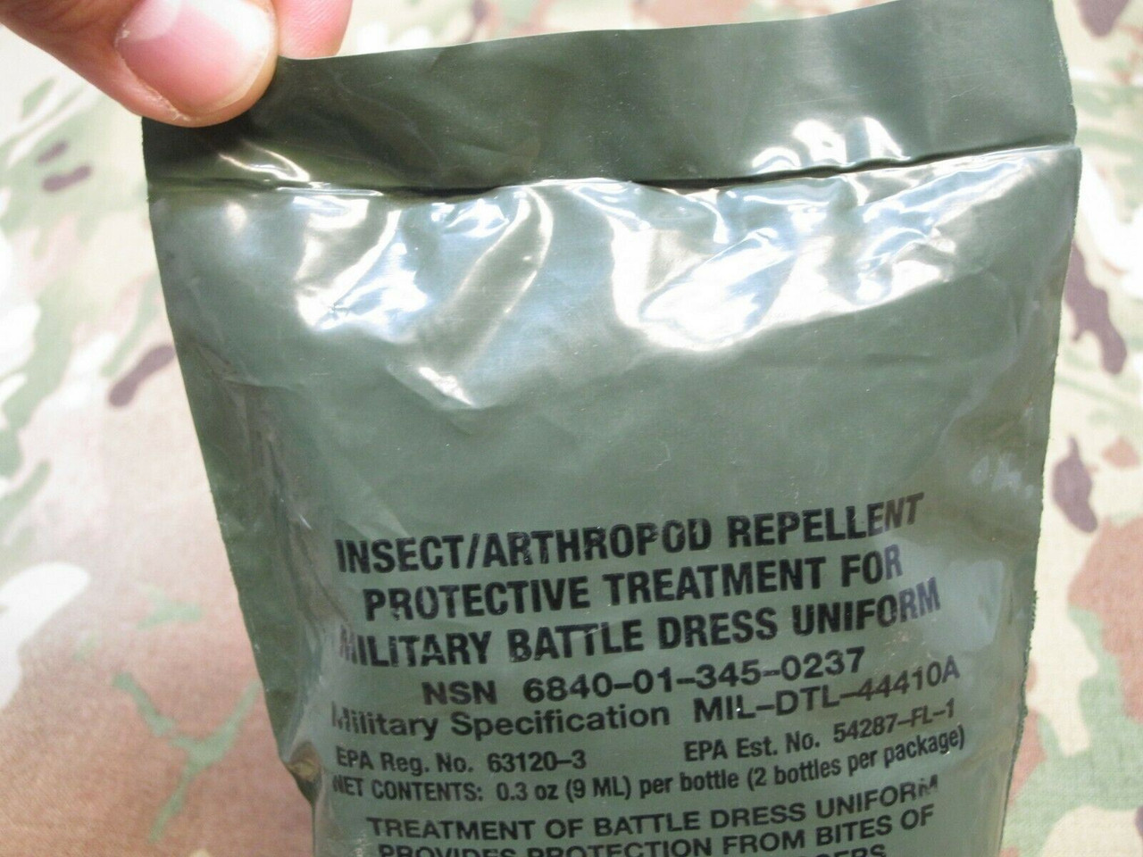 USGI Insect Repellent Protective Treatment for Military Battle Dress Uniforms