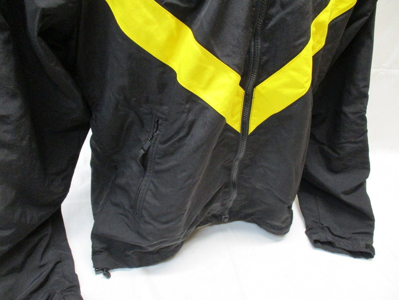 US ARMY WINTER PT JACKET BLACK GOLD/YELLOW TRIM PTs TOP WINDBREAKER UNIFORM  COAT