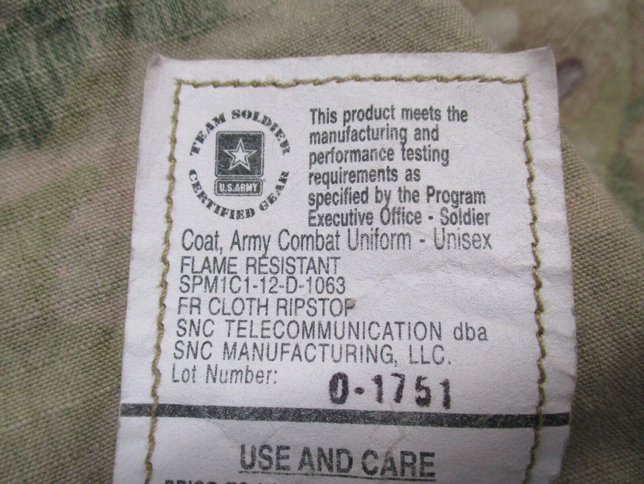 USGI ARMY COMBAT UNIFORM SHIRTS OCP SCORPION TOP FLAME RESISTANT COAT FRACU