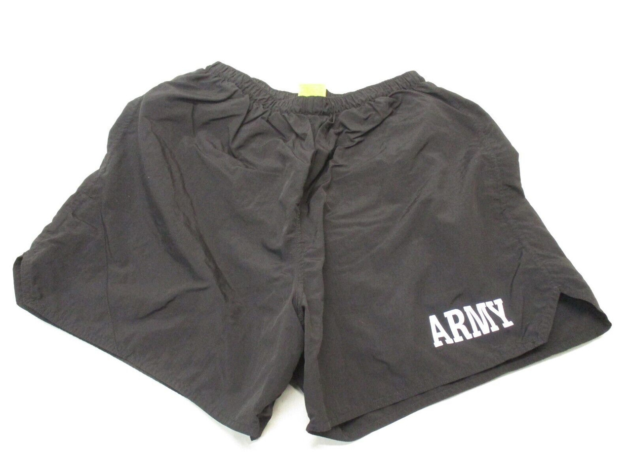 OLD SCHOOL US ARMY PT SHORTS FITNESS PHYSICAL TRIANING SWIM TRUNKS  BLACK/SILVER