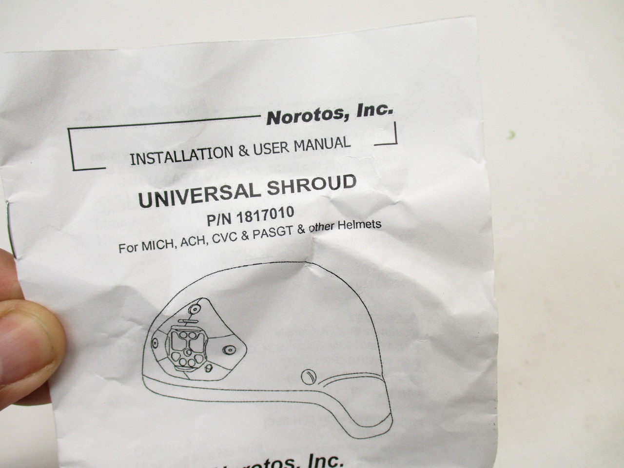 uno3t.111 NOROTOS 1 OR 3 HOLE SHROUD NVG MOUNT TACTICAL HELMET BASE PLATE