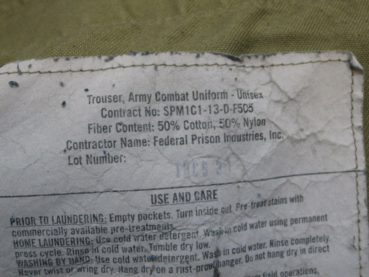 USGI ARMY ISSUE SCORPION ACU OCP COMBAT UNIFORM PANTS 50/50 COTTON/NYLON  BOTTOMS