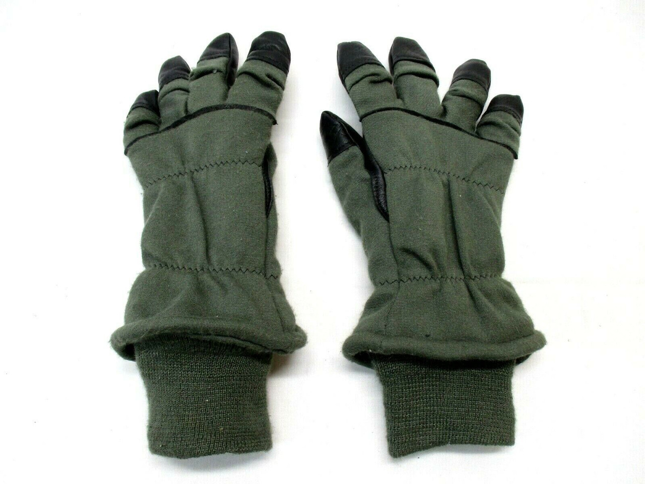 NEW USGI COLD WEATHER MILITARY GLOVES GREEN/BLACK INTERMEDIATE HAU15/P  FLYER'S