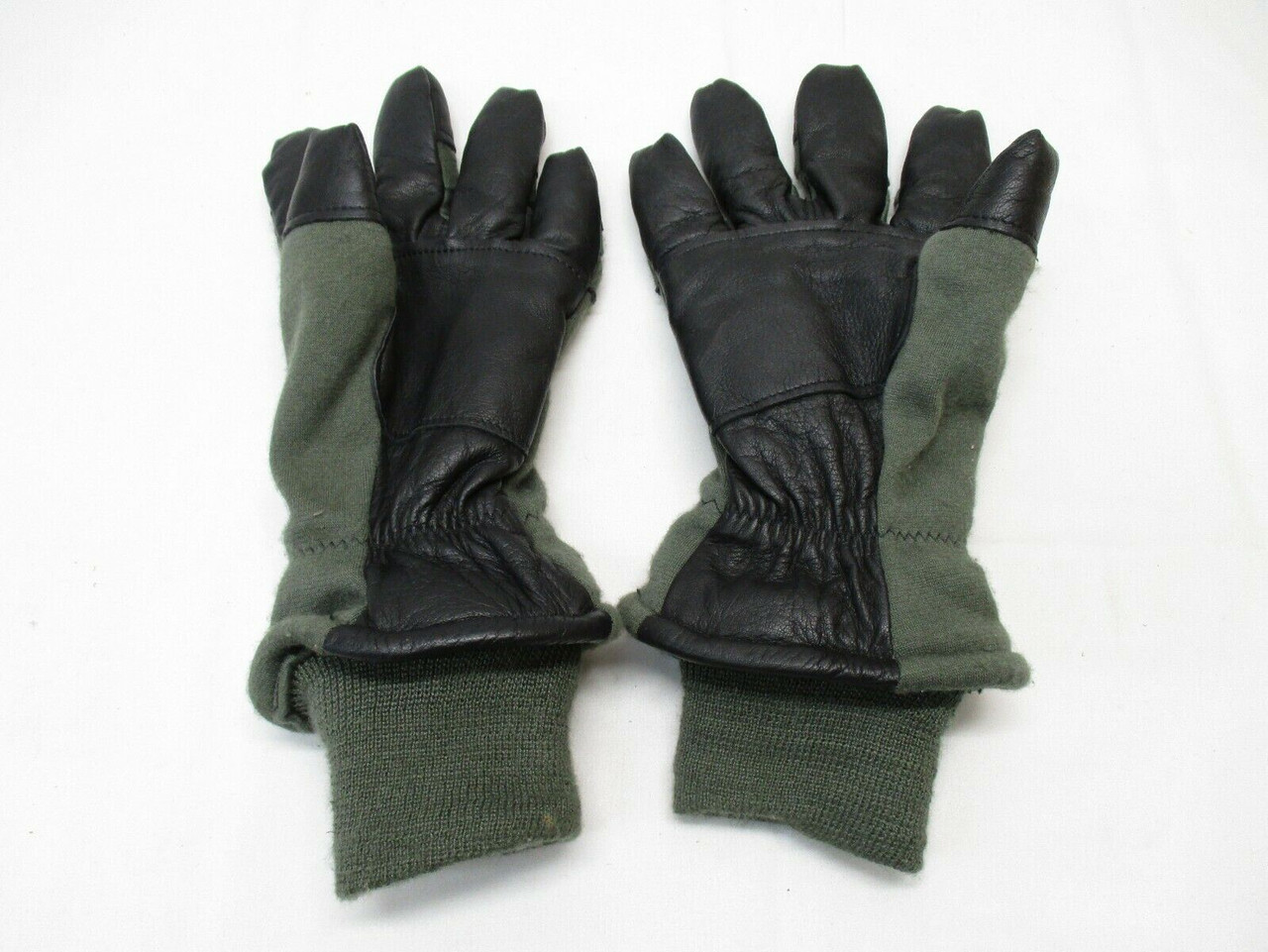 NEW USGI COLD WEATHER MILITARY GLOVES GREEN/BLACK INTERMEDIATE HAU15/P  FLYER'S