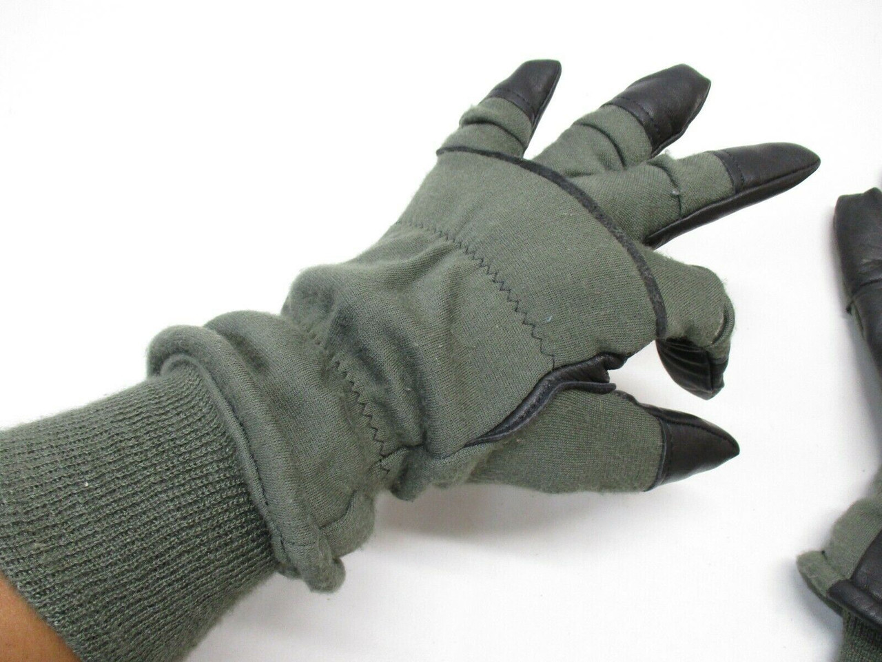 NEW USGI COLD WEATHER MILITARY GLOVES GREEN/BLACK INTERMEDIATE HAU15/P  FLYER'S