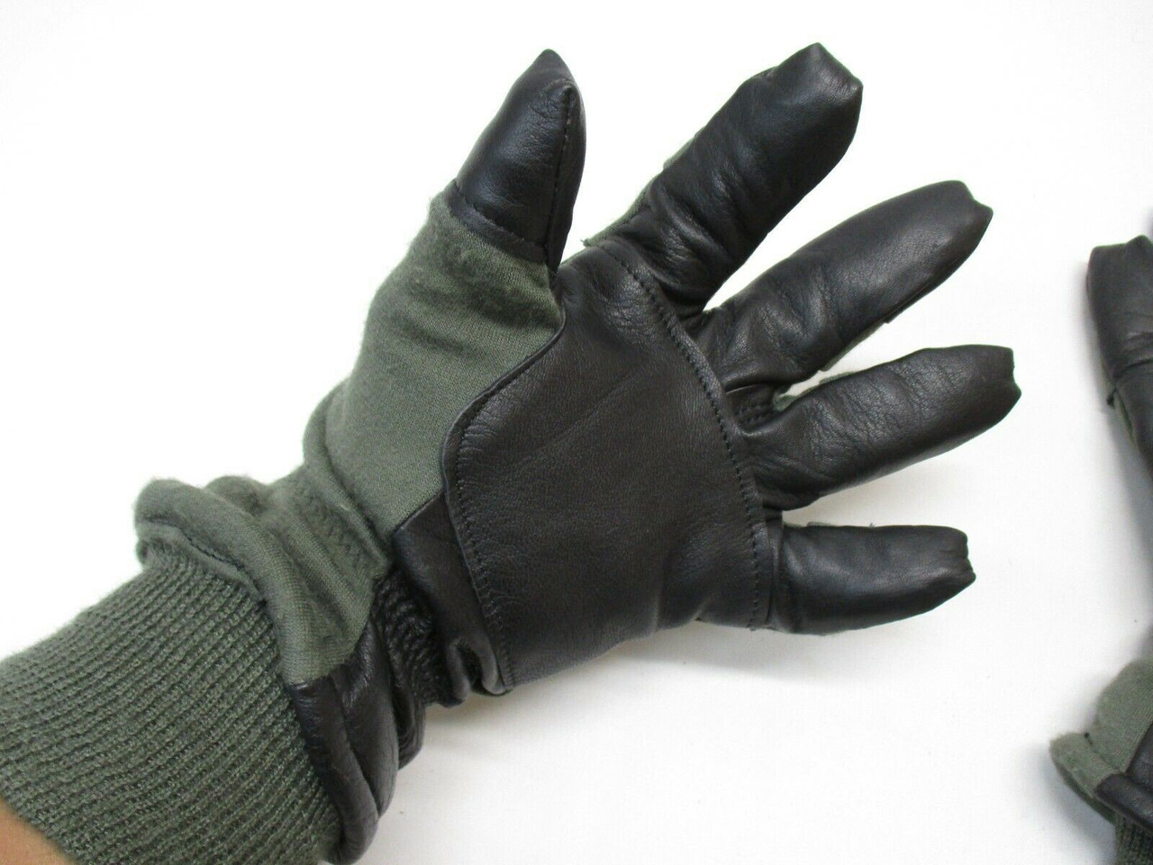 NEW USGI COLD WEATHER MILITARY GLOVES GREEN/BLACK INTERMEDIATE HAU15/P  FLYER'S