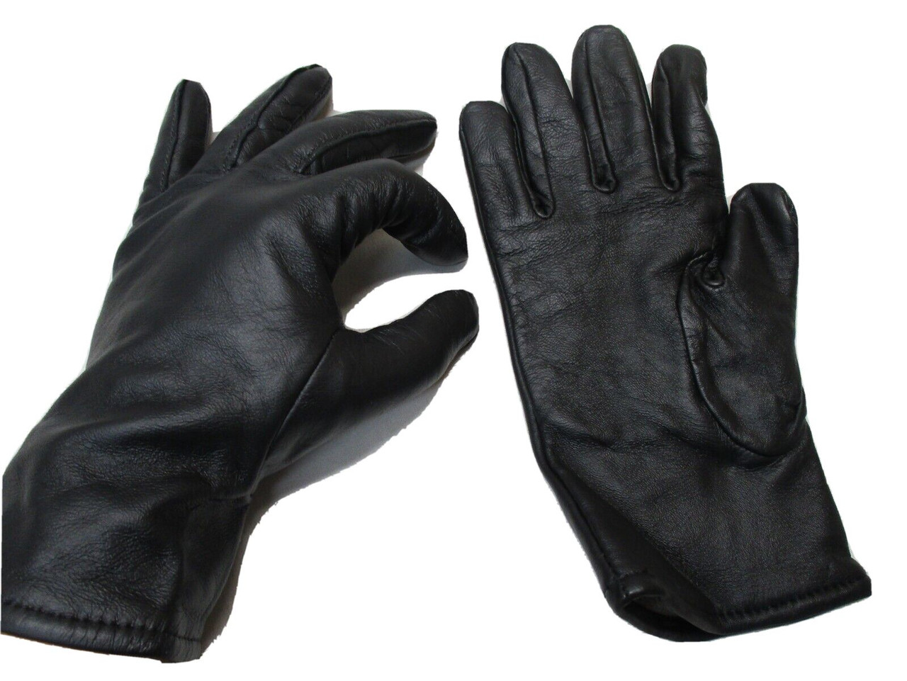 USGI BLACK MILITARY DRESS UNIFORM LEATHER GLOVES 50% WOOL LINING SERVICE  UNIFORM