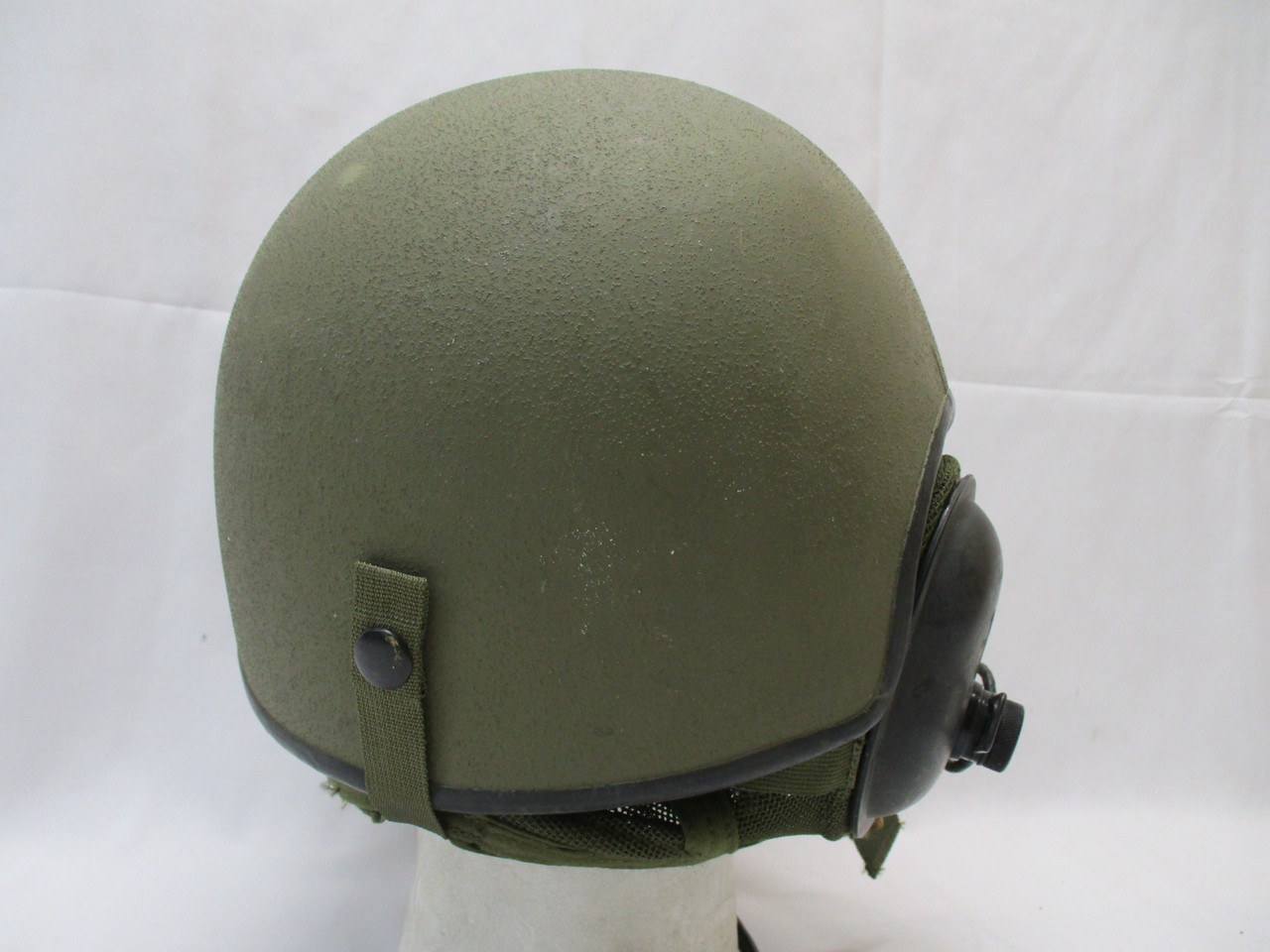 MILITARY COMBAT VEHICLE CREWMAN CVC TANKER HELMET LARGE OD GREEN DH-132A  w.COMMS